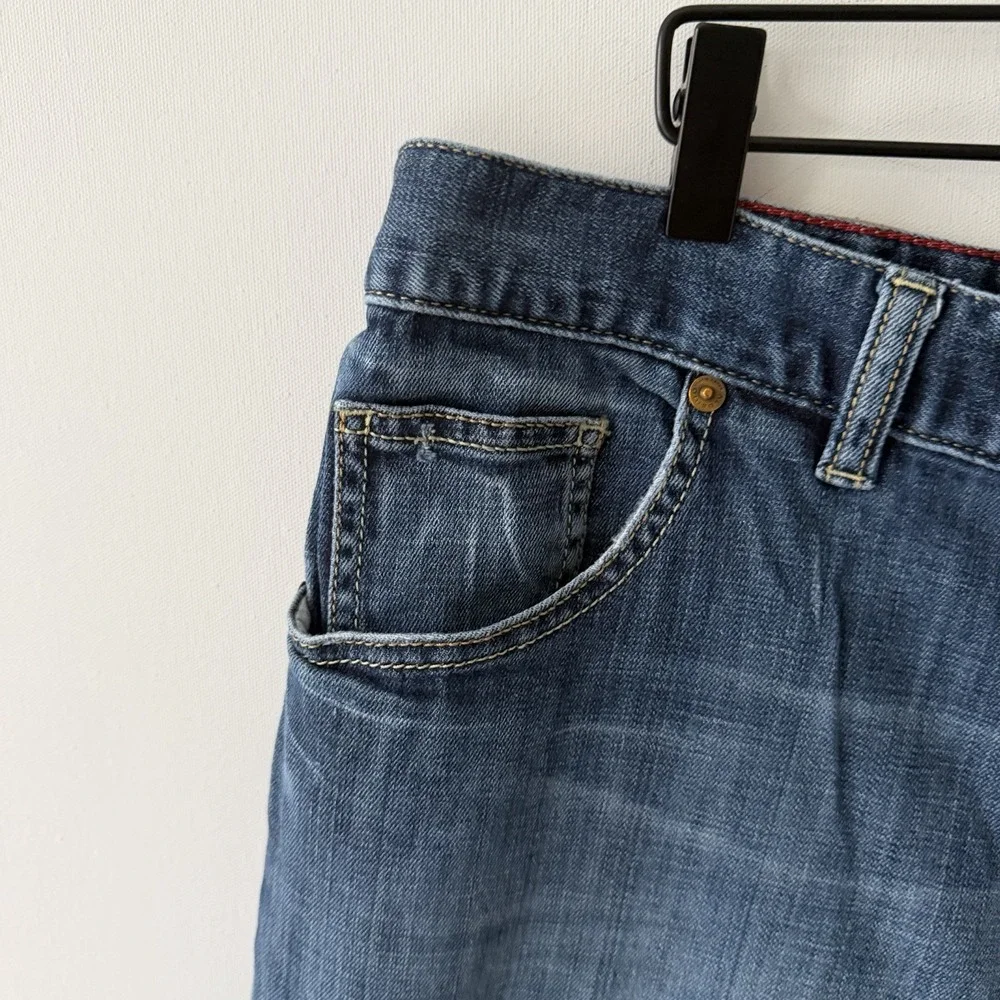Alberto Jeans Mens 40x30 Modern Fit Straight Leg Medium Wash Stretch Denim